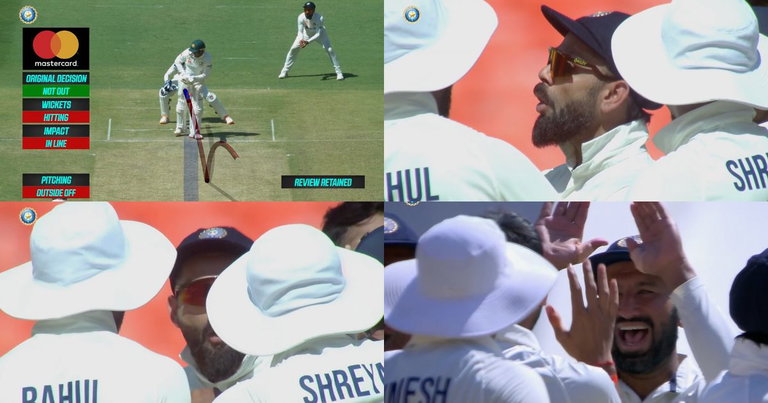 IND vs AUS: Watch- Virat Kohli Gobsmacked As Cheteshwar Pujara Takes His 1st DRS Call Right To Dismiss Usman Khawaja On The Brink Of His 200