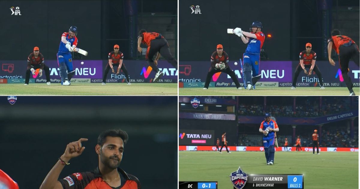 DC vs SRH: Watch - David Warner Gets Dismissed For A Duck As He Chops One Onto His Stumps Off Bhuvneshwar Kumar