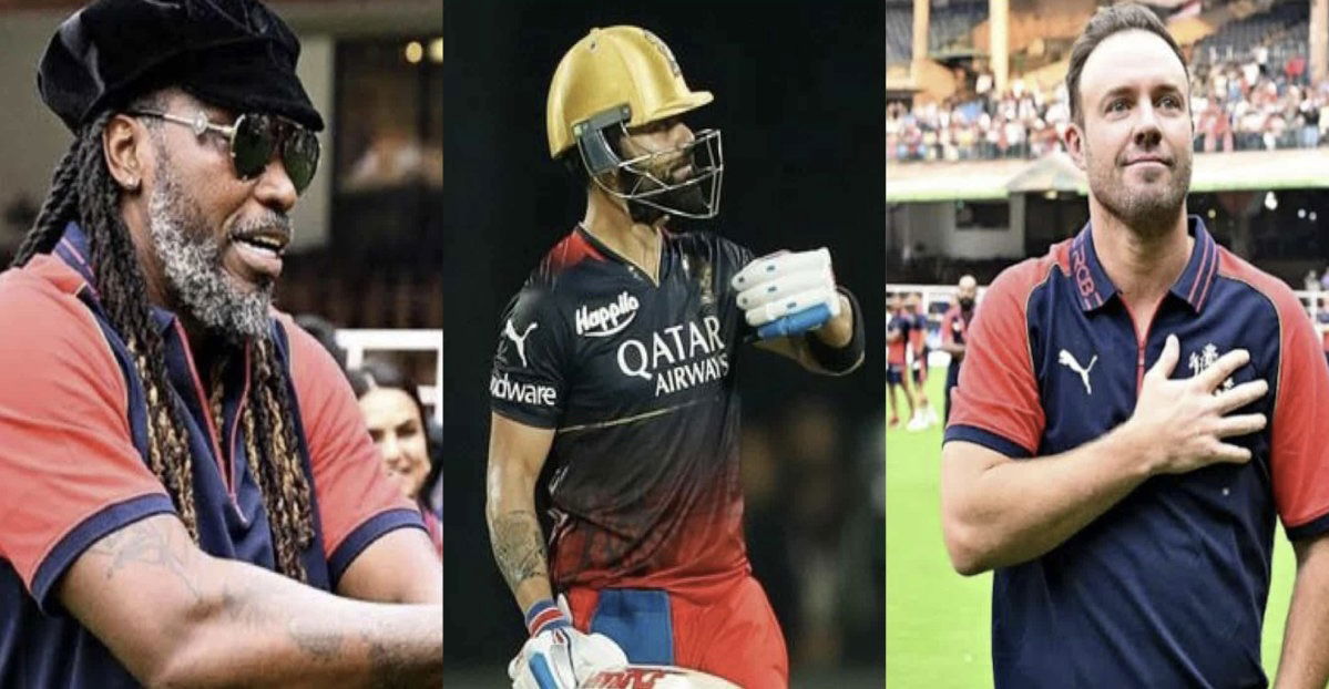 Chris Gayle (L), Virat Kohli (M) and AB de Villiers (R) | RCB