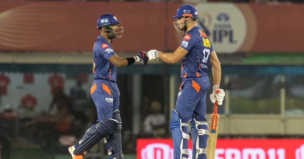 Lucknow Super Giants' Nicholas Pooran, Marcus Stoinis