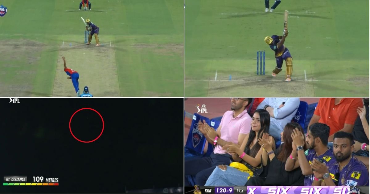 DC vs KKR: WATCH - Andre Russell Smokes Mukesh Kumar Into The Night Sky For A 109M Six