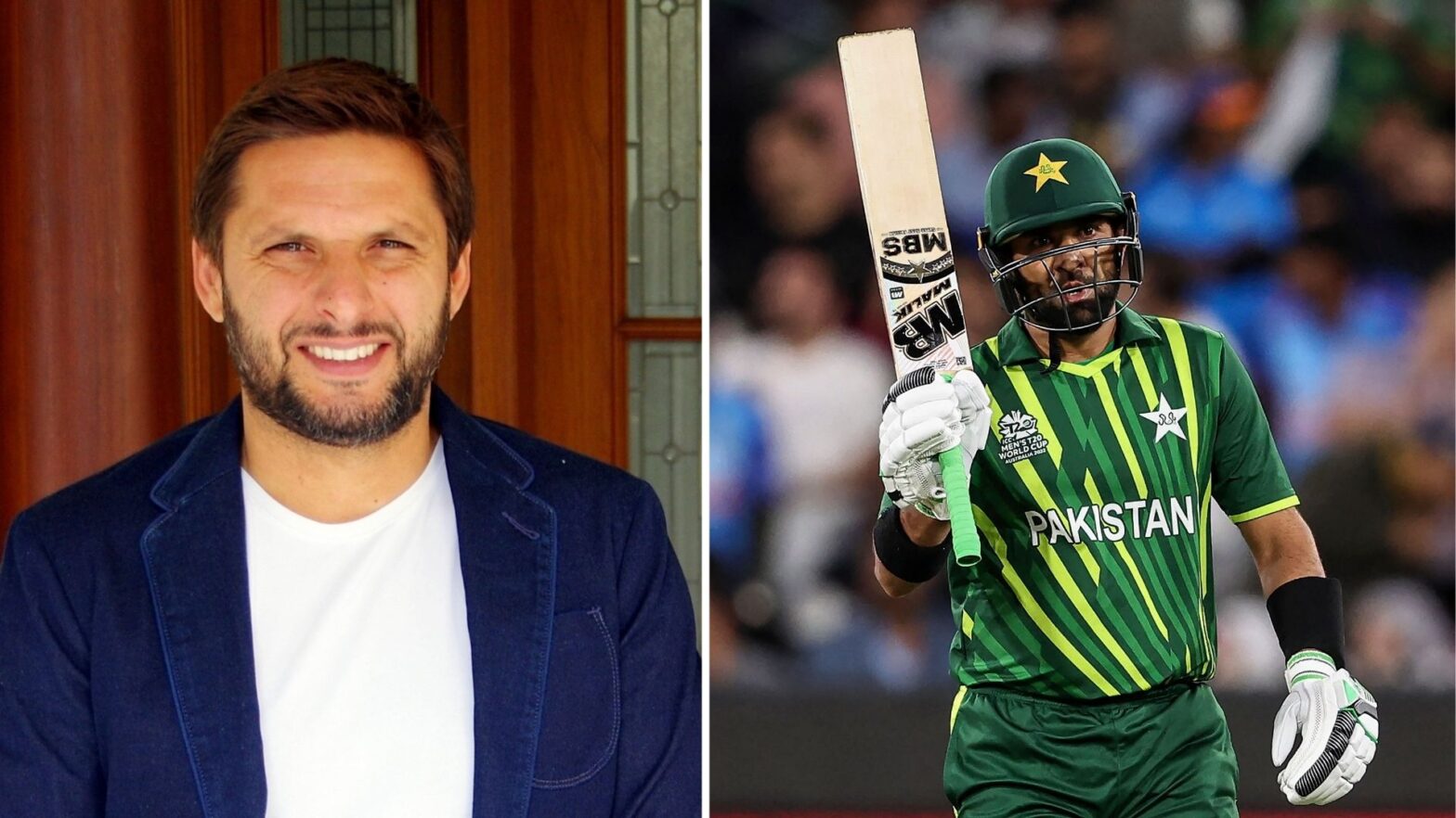 Shahid Afridi and Iftikhar Ahmed