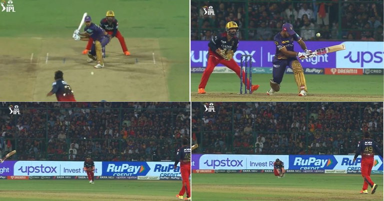 RCB vs KKR: Watch- Vijaykumar Vyshak Takes A Stunner To Get Rid Of Nitish Rana