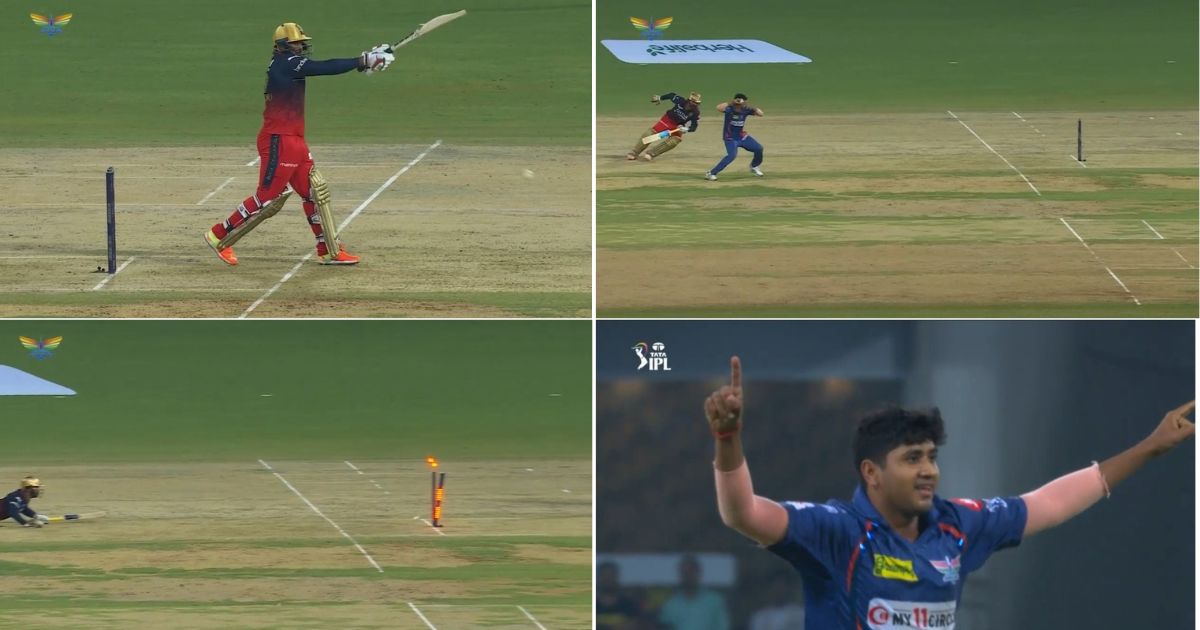 LSG vs RCB: Watch - Dinesh Karthik Pays Price Of Leaving The Crease Early And Gets Run Out As Yash Thakur Produces Brilliant Direct-hit