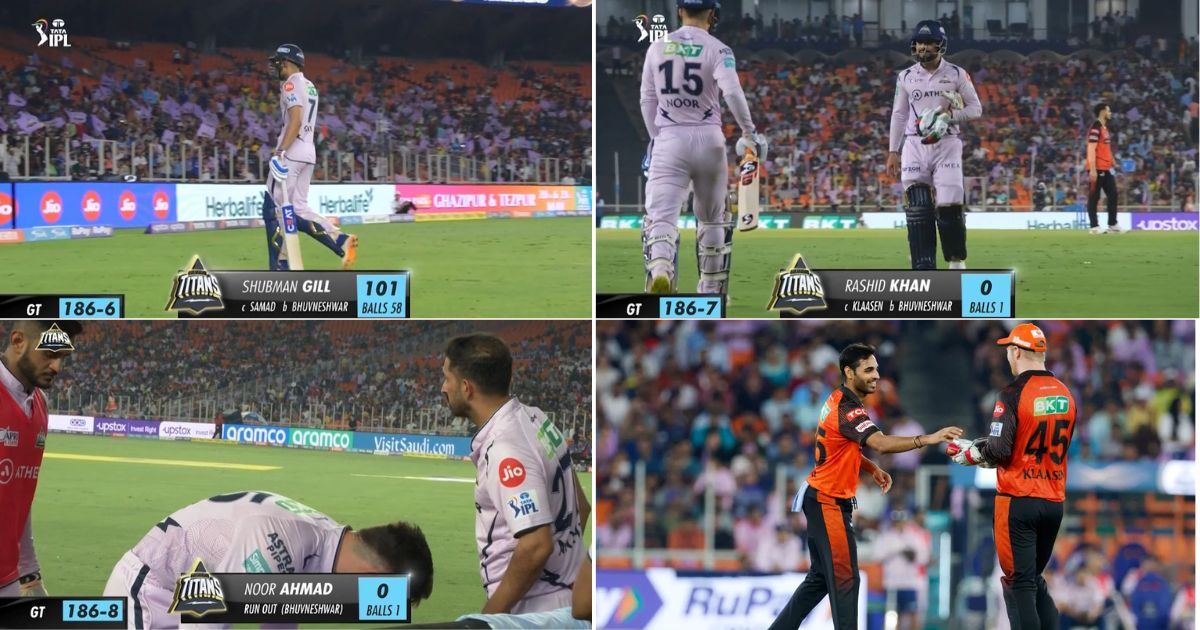 GT vs SRH: WATCH – Sunrisers Hyderabad Take A Team Hat-trick As Bhuvneshwar Kumar Bowls A Sensational Final Over To Bag A Fifer