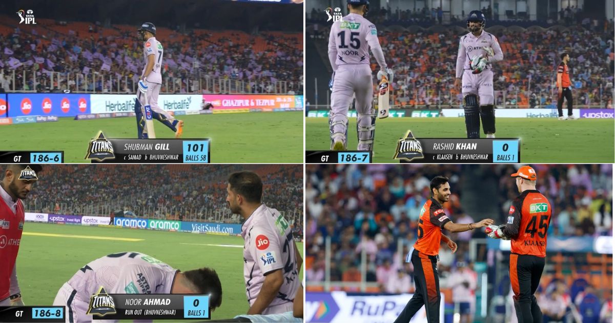 GT vs SRH: WATCH – Sunrisers Hyderabad Take A Team Hat-trick As Bhuvneshwar Kumar Bowls A Sensational Final Over To Bag A Fifer