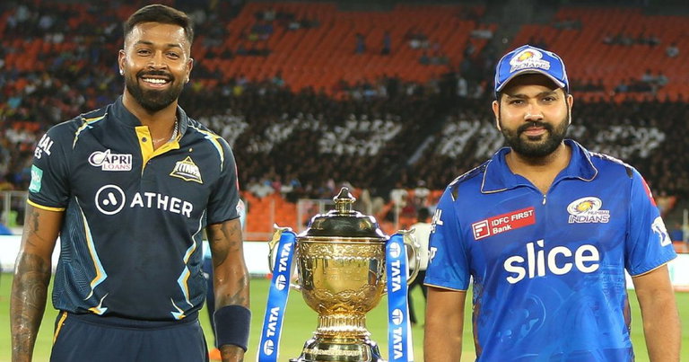 IPL 2023 MI Captain Rohit Sharma, GT Captain Hardik Pandya