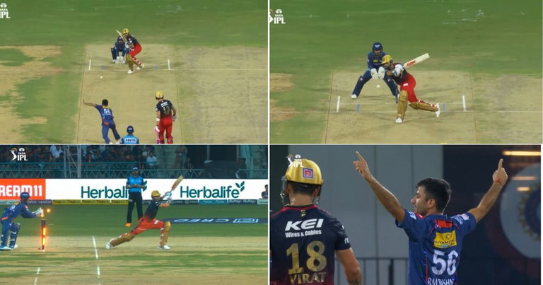 LSG vs RCB: WATCH - Ravi Bishnoi Outfoxes Virat Kohli With A Superb Googly; Gets Him Stumped For 31 Runs