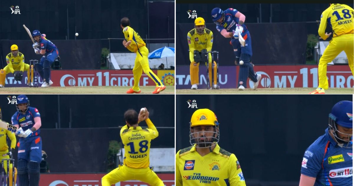 LSG vs CSK: Watch - Moeen Ali Impresses MS Dhoni As He Completes A Wonderful Caught And Bowled To Send Back Karan Sharma