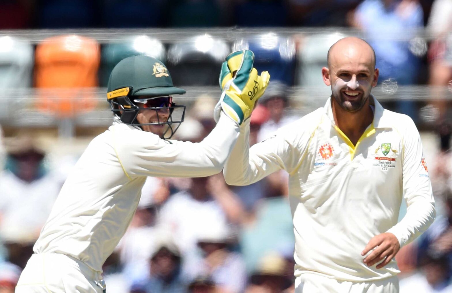Nathan Lyon and Tim Paine