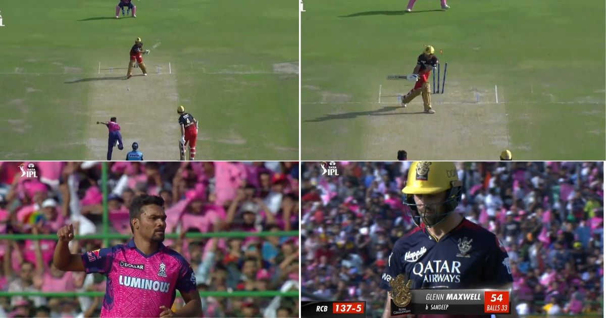 RR vs RCB: Watch - Sandeep Sharma Bowls A Pinpoint Yorker &amp; Bamboozles Glenn Maxwell