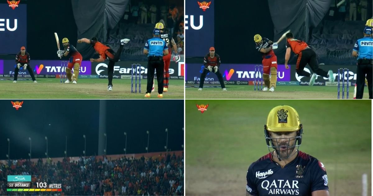 SRH vs RCB: WATCH - Virat Kohli Leaves Faf du Plessis Stunned With A Gigantic 103 Meter Six In Hyderabad