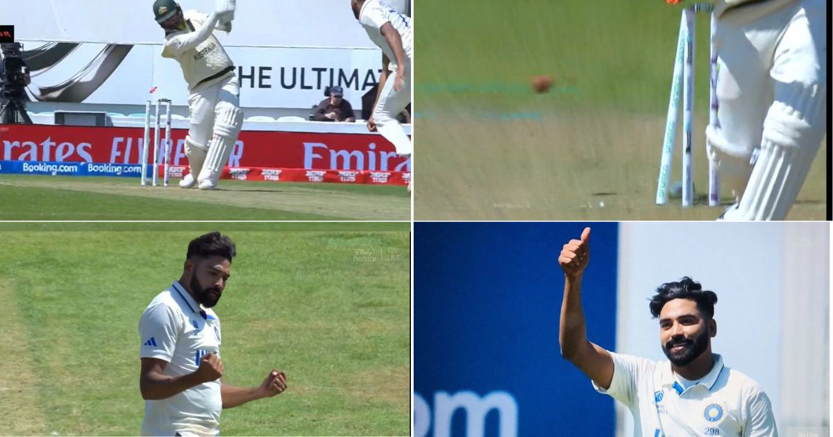 ICC World Test Championship Final: Watch - Mohammed Siraj Knocks Over Nathan Lyon During WTC Final