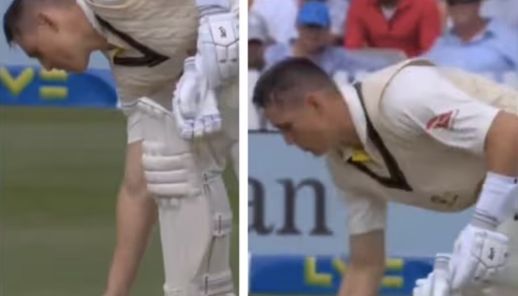 Marnus Labuschagne Picks And Eats Chewing Gum