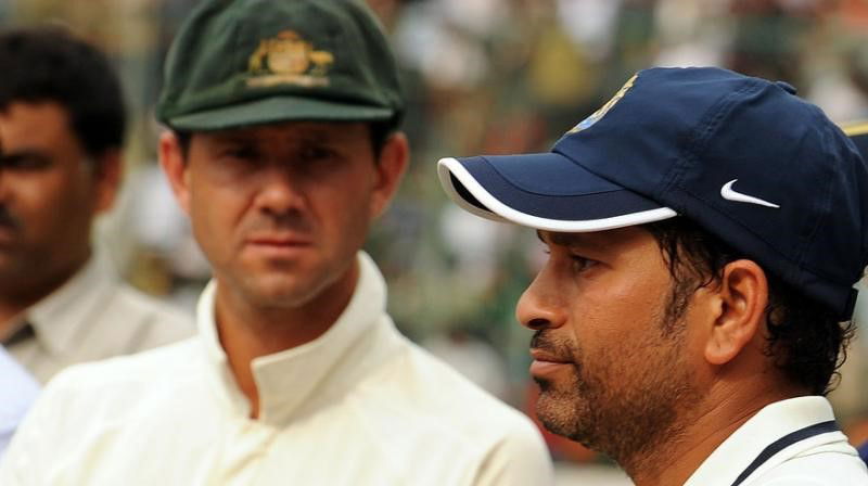 Ricky Ponting and Sachin Tendulkar. Pic Credits: Twitter