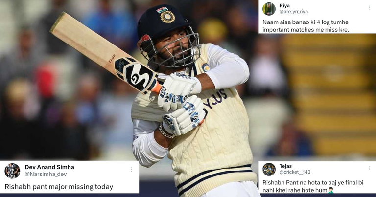 ICC World Test Championship Final: "He Is Being Missed Big Time" - Fans on Twitter Miss Rishabh Pant After India's Horrific Show With Bat At The Oval