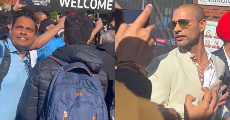ICC World Test Championship Final: WATCH - Shikhar Dhawan Gets Mobbed By Crowd At The Oval As He Arrives At The Stadium