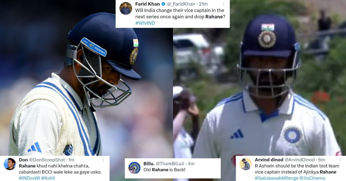 IND vs WI: "Finished Player" - Fans Rip Into Ajinkya Rahane For Batting Failure On Return To Vice-captaincy