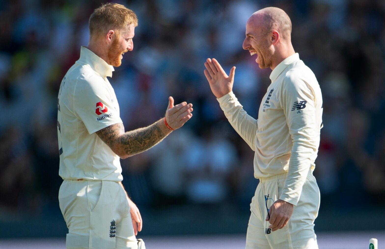 Ben Stokes and Jack Leach