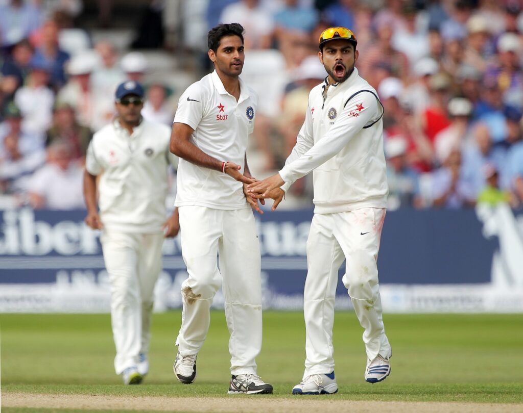 Bhuvneshwar Kumar and Virat Kohli Test