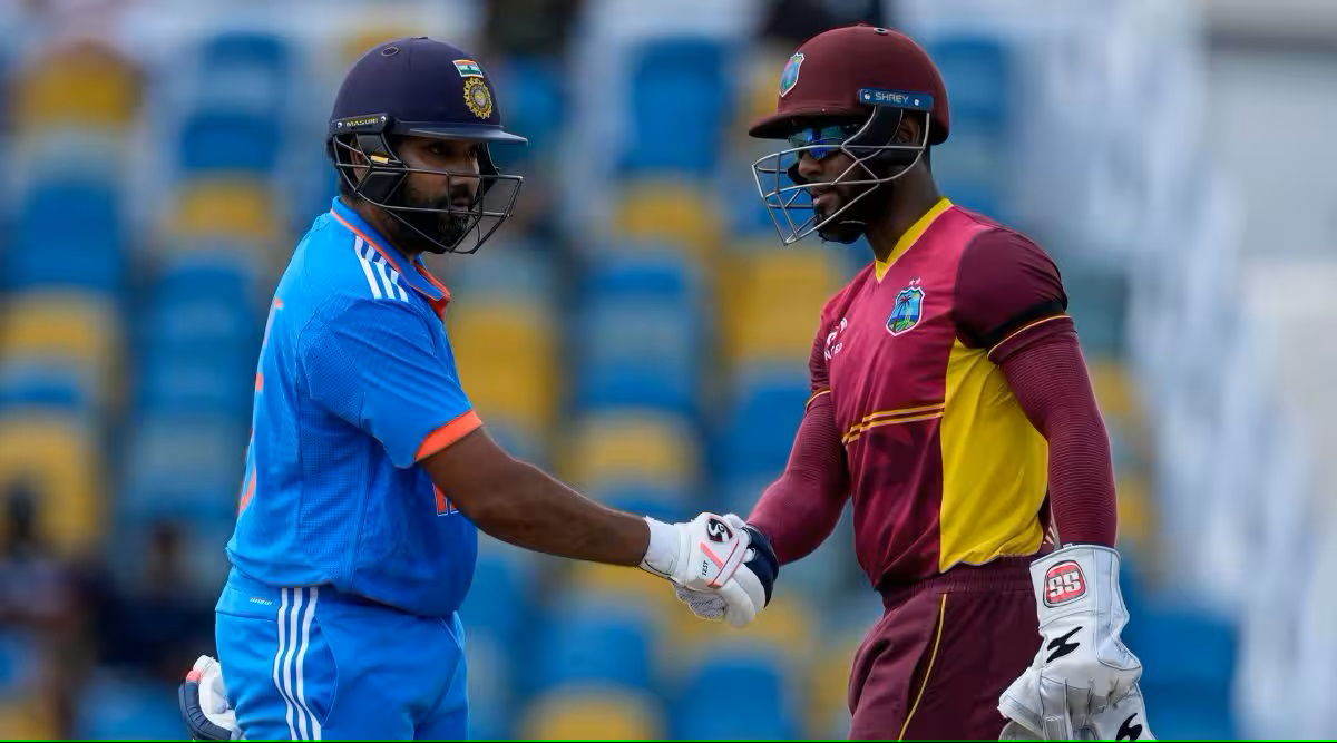 (IND vs WI). Rohit Sharma and Shai Hope