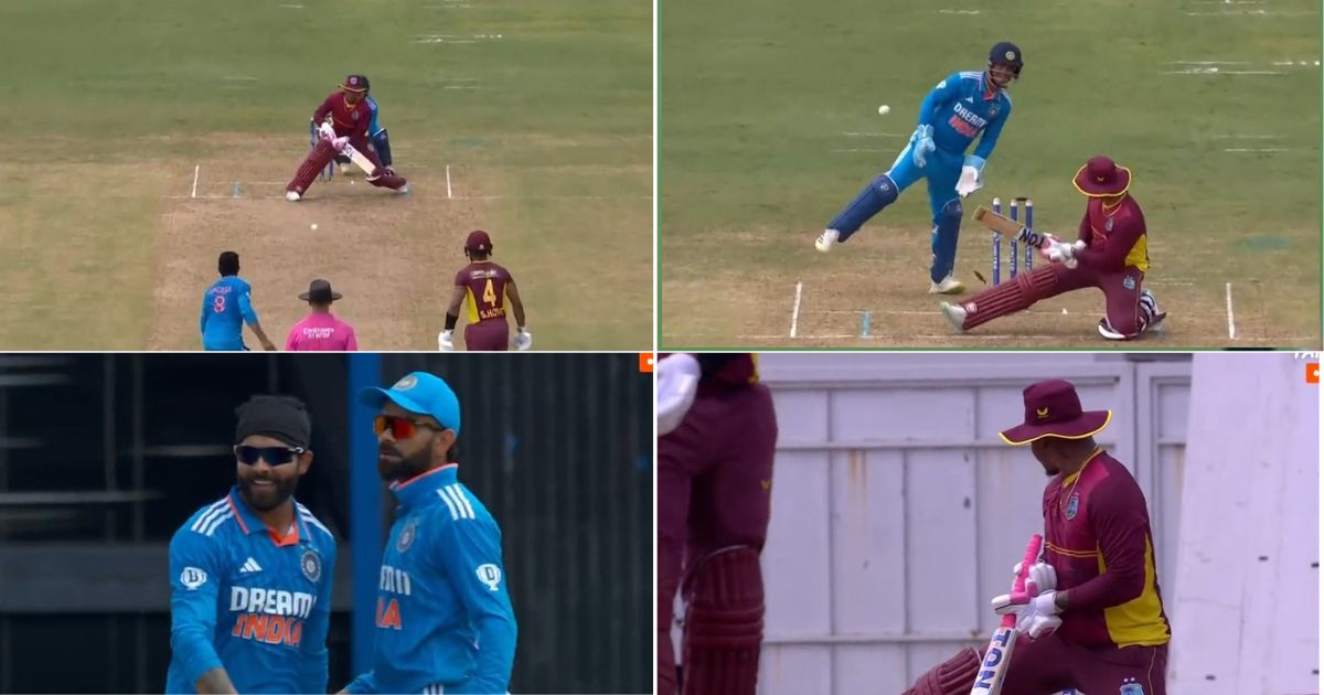 IND vs WI: Watch - Shimron Hetmyer's Scoop Shot Goes Wrong As He Gets Castled By Ravindra Jadeja