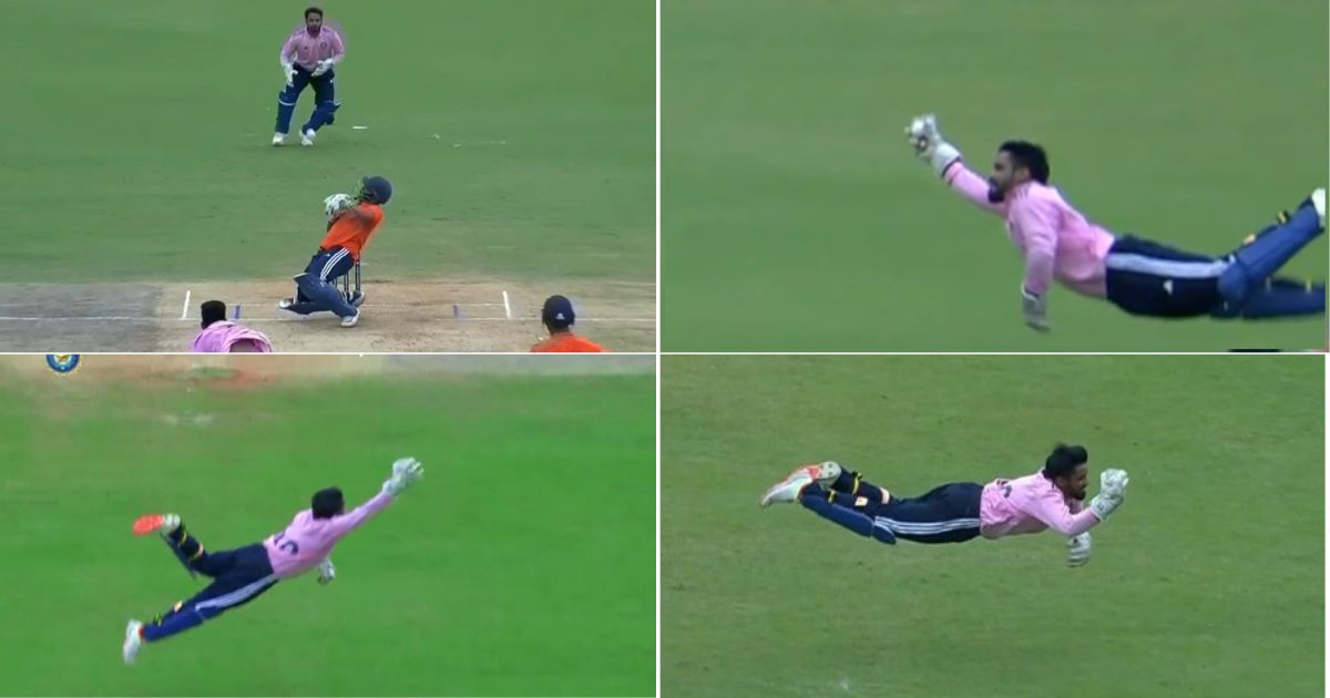 Deodhar Trophy 2023: WATCH - Prabhsimran Singh Takes Unbelievable Catch To Dismiss Ricky Bhui