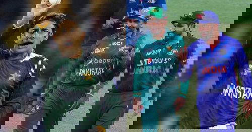 Saeed Ajmal, India captain Rohit Sharma, Pakistan captain Babar Azam