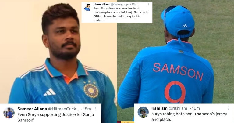 IND vs WI: "Robbing His Place And Jersey" - Twitter Reacts As Suryakumar Yadav Wears Sanju Samson's Jersey