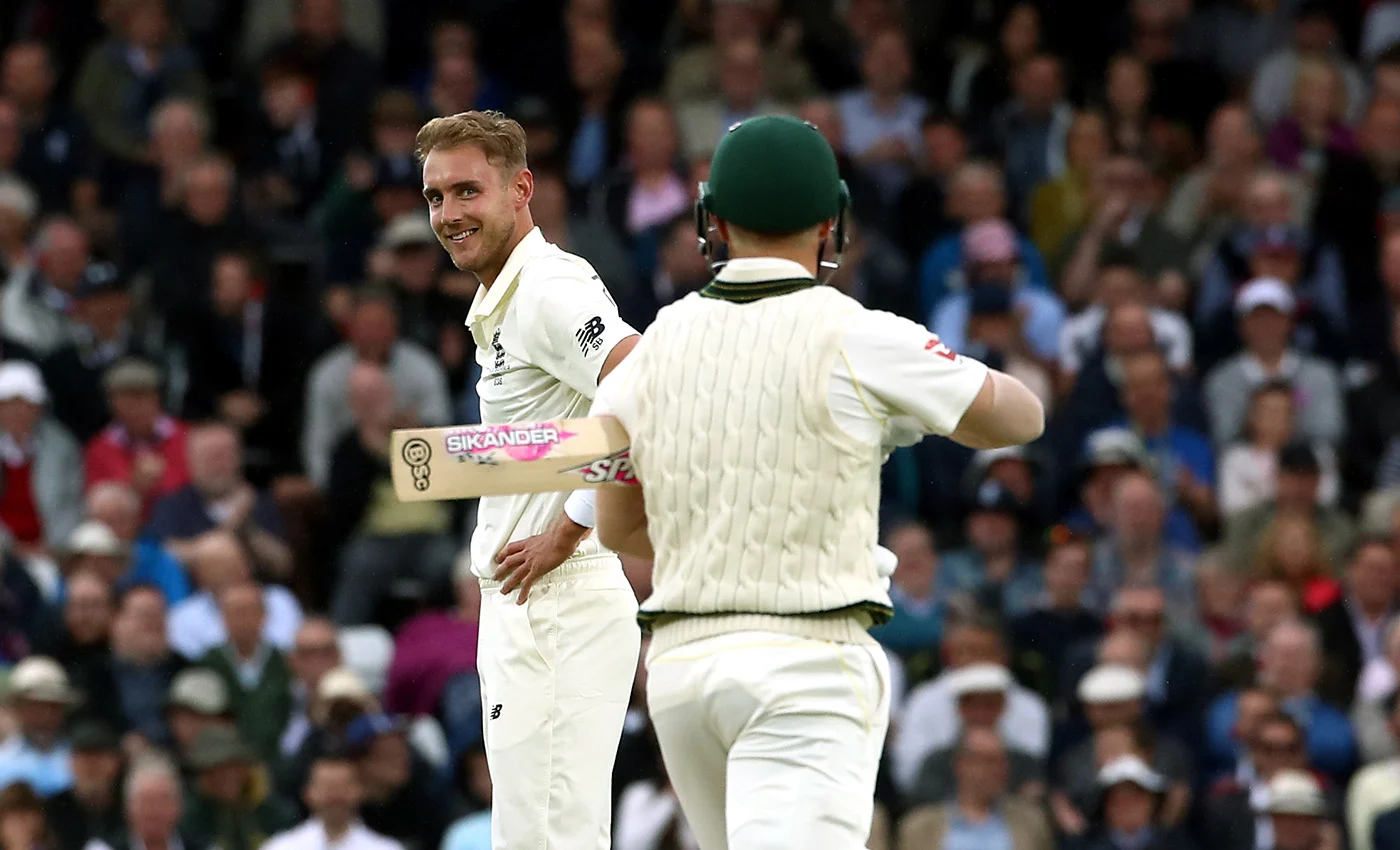 Stuart Broad and David Warner