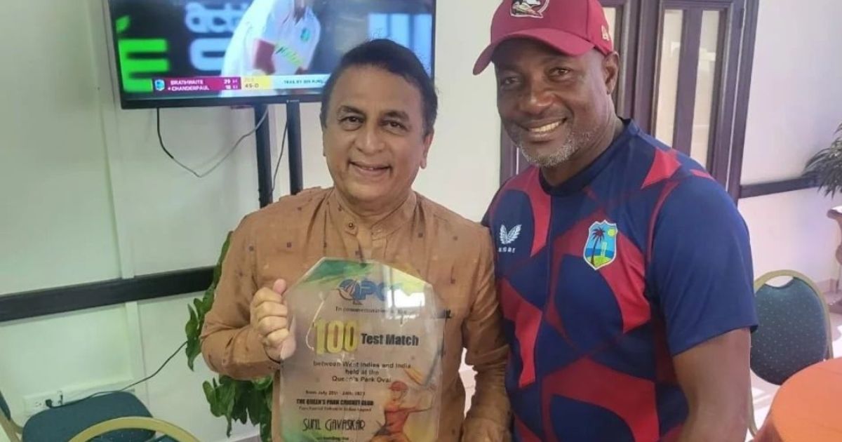 IND vs WI: Watch - Queen's Park Cricket Club Felicitates Sunil Gavaskar During IND vs WI 100th Test