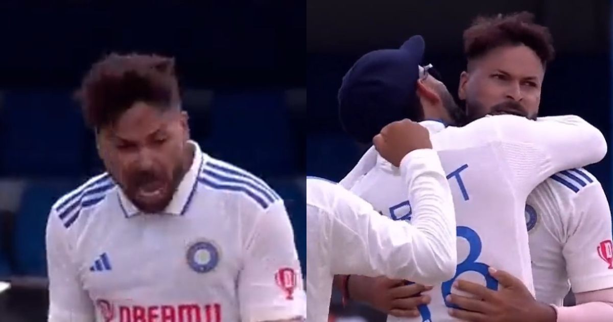 IND vs WI: Watch - Mukesh Kumar Gets A Hug From Virat Kohli As He Celebrates Maiden International Wicket