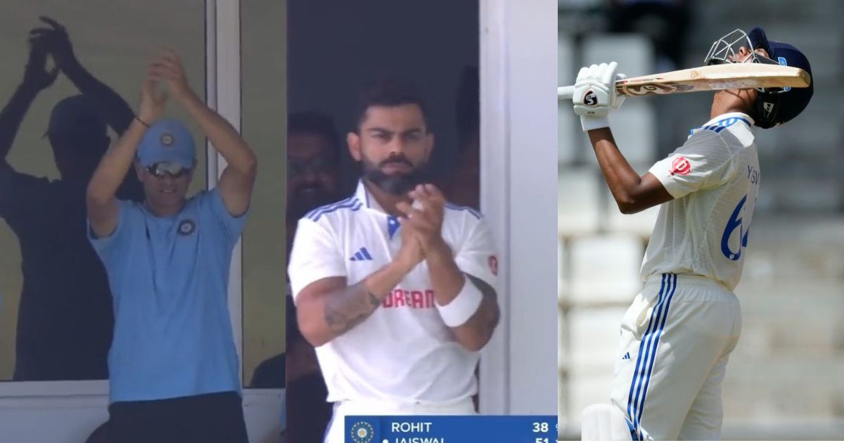 IND vs WI: Watch - Virat Kohli, Rahul Dravid's Standing Ovation For Yashasvi Jaiswal After His Maiden Fifty