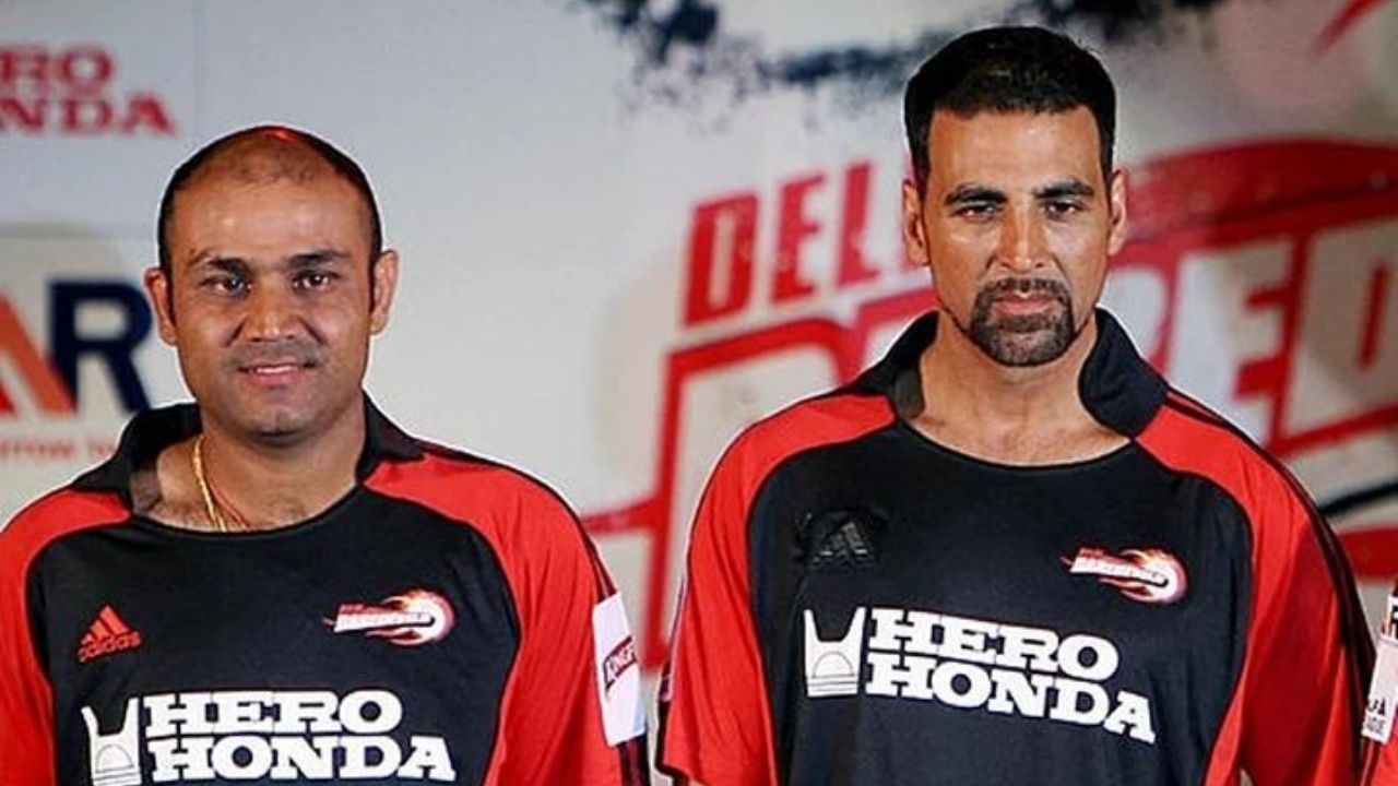 Akshay Kumar and Virender Sehwag