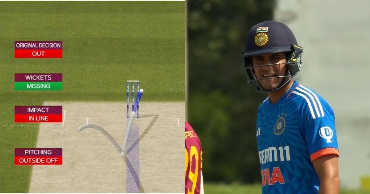 IND vs WI: Watch - Shubman Gill Makes Blunder As He Doesn't Take Review; Hawk-Eye Shows Ball Missing Stumps