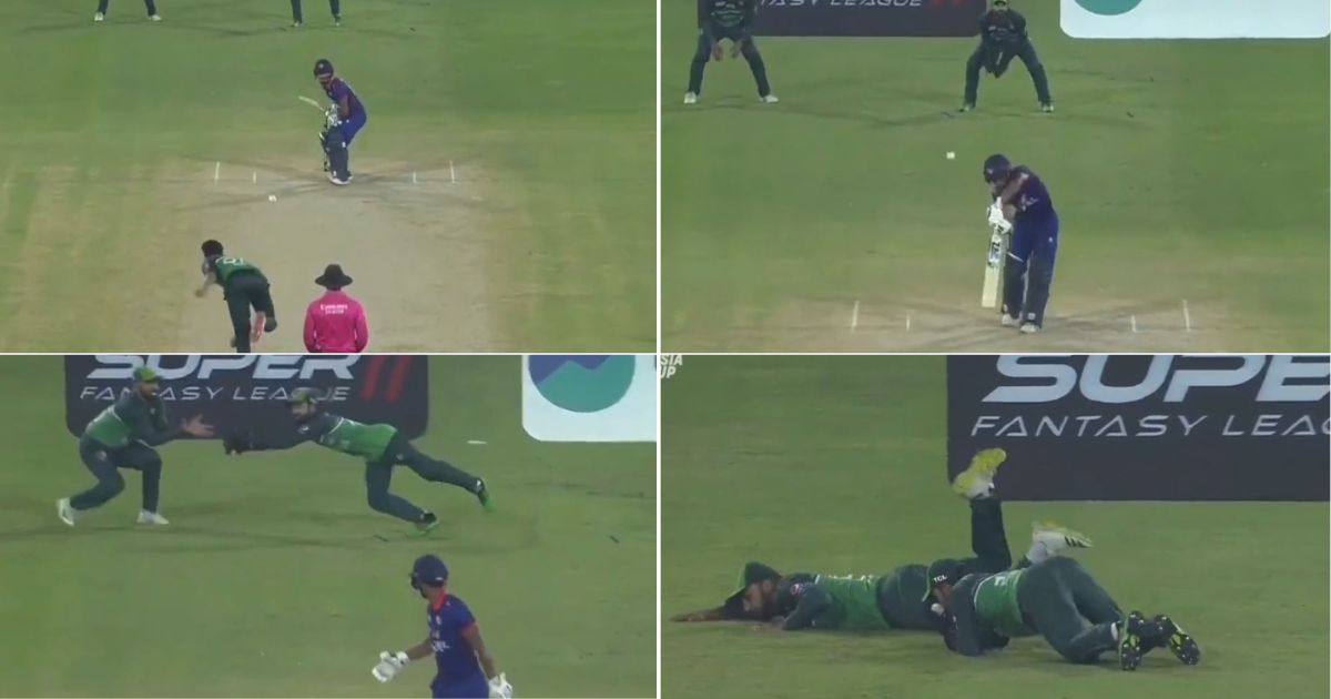 PAK vs NEP: Watch - Mohammad Rizwan Grabs A Wonderful Diving Catch To Send Back Sompal Kami&nbsp;In Asia Cup 2023