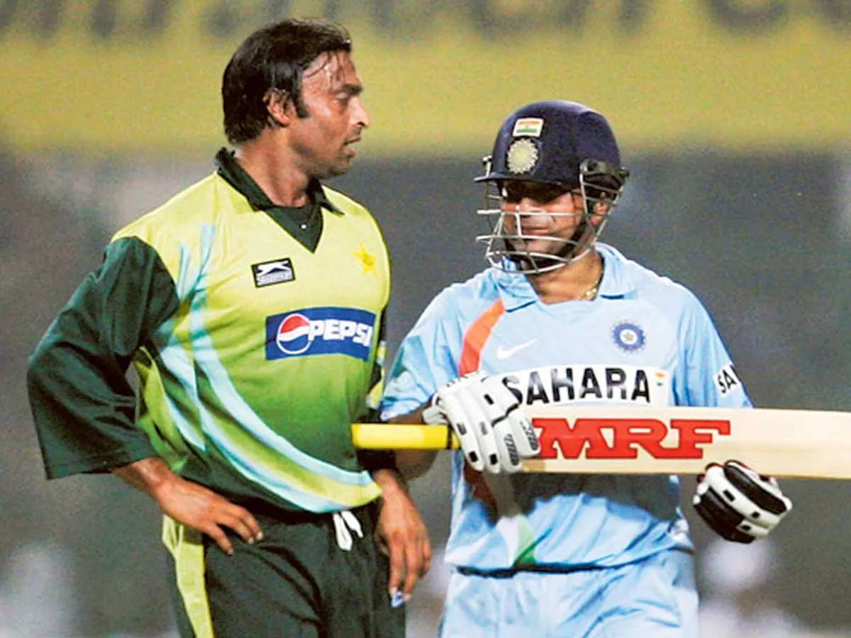 Shoaib Akhtar and Sachin Tendulkar