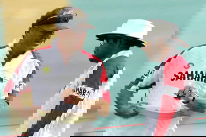 Virender Sehwag and John Wright