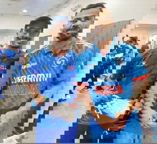 Sompal Kami with Virat Kohli