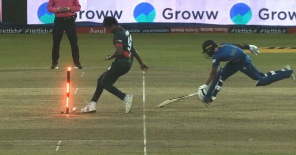 SL vs BAN: Watch - Hasan Mahmud Exhibits Brilliant Football Skills As He Runs Out Dunith Wellalage In Asia Cup 2023