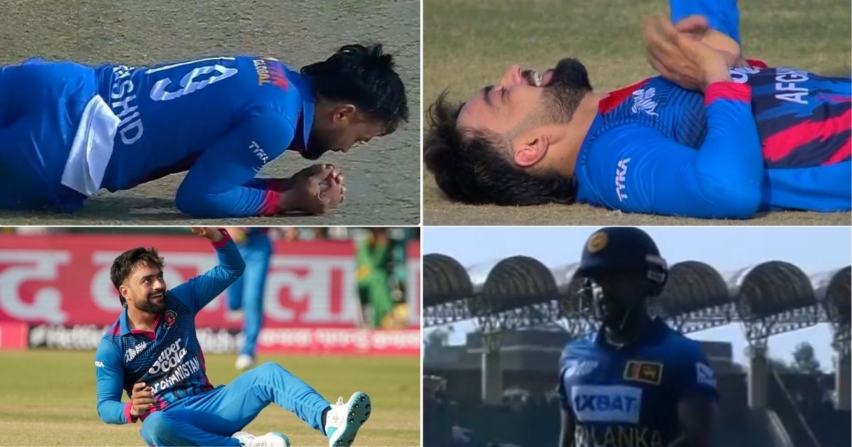 AFG vs SL: Watch - Injured Rashid Khan Takes A Brilliant Low Catch Off His Bowling To Dismiss Charith Asalanka In Asia Cup 2023