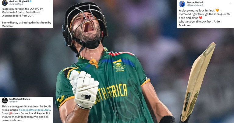 SA vs SL: Fastest World Cup Century! Twitter Hails Aiden Markram As He Hits Outrageous Hundred In World Cup 2023