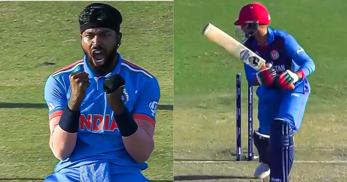 IND vs AFG: Watch - Hardik Pandya Celebrates Aggressively After Dismissing Azmatullah Omarzai In World Cup 2023