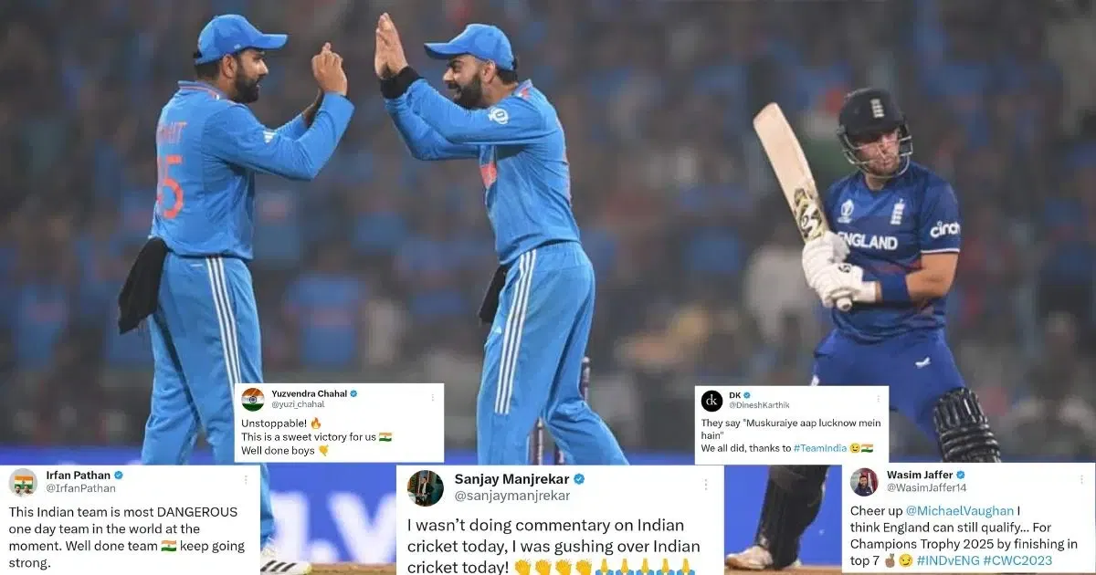 IND vs ENG: India Invincible! Twitter Reacts As Rohit, Shami, Bumrah Demolish England In World Cup 2023
