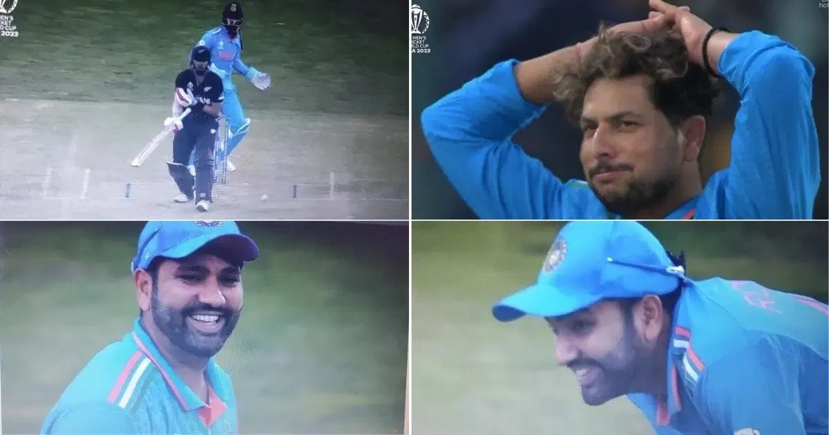 Kuldeep Yadav, Rohit Sharma, Daryl Mitchell (1)