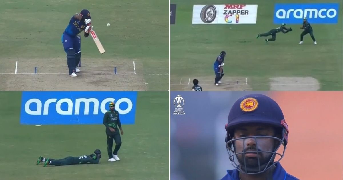 PAK vs SL: Watch: Mohammad Rizwan Takes A Brilliant Diving Catch As Hasan Ali Dismisses Charith Asalanka In ICC World Cup 2023