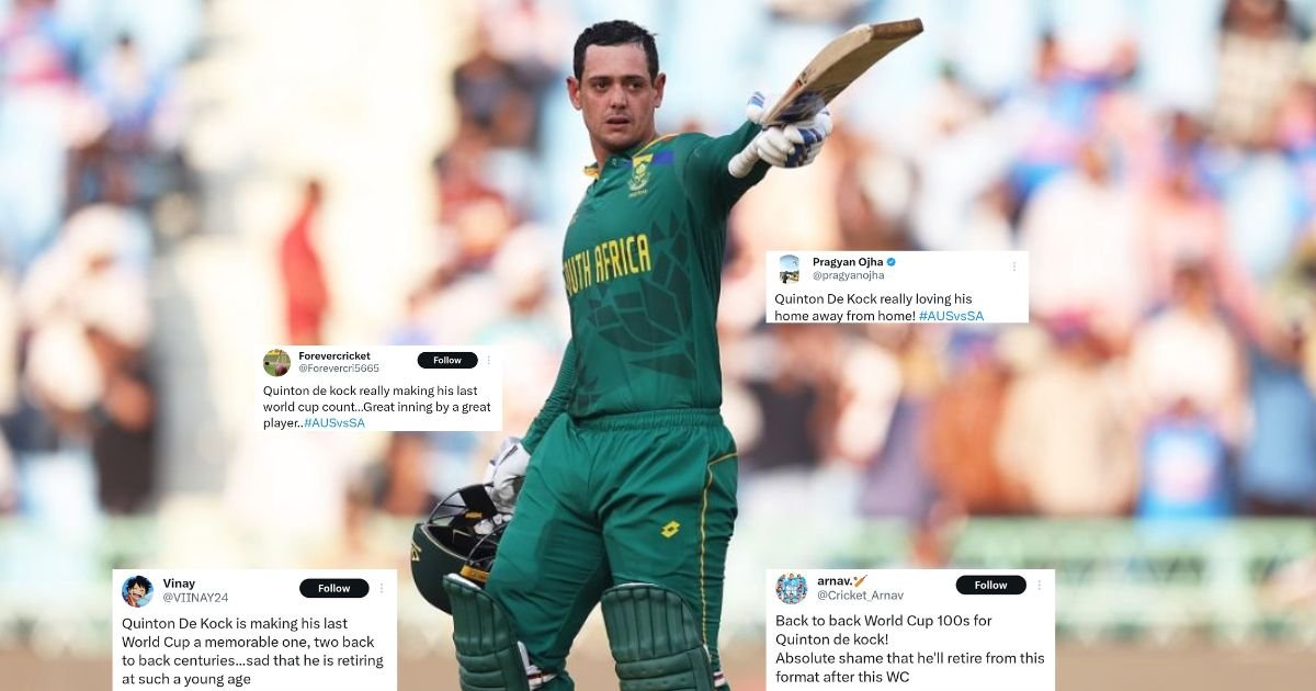 AUS vs SA: Absolute Shame That He'll Retire! Twitter Lauds Quinton de Kock As He Slams His Second Consecutive Ton In ICC World Cup 2023