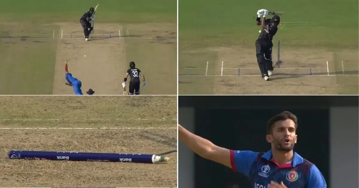 NZ vs AFG: Watch - Azmatullah Omarzai Sends Rachin Ravindra's Middle-Stump For A Ride