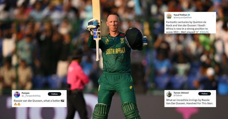 SA vs SL: 'Rassie van der Dussen Is A Superstar' - Twitter Reacts To Batter's Fantastic Century In ICC World Cup 2023