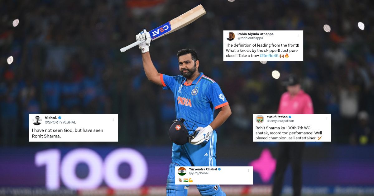 IND vs AFG: The Greatest Ever! Twitter Reacts As Rohit Sharma Hits A Record-Breaking Hundred vs Afghanistan In World Cup 2023